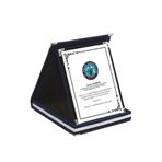 Özcan Tasarım Kişiye Özel Plaket - Kişiye Özel Kadife Plaket - Lacivert Plaket - Büyük Boy Plaket ( 16 x 21 )