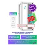 Özcanlar Cam 💥📏Plise Pileli 100X220 Cm Sürgülü Akordiyon Kayar Sineklik Çelik, Ahşap, Pimapen Kapı Uyumlu