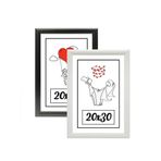 ÖZCANLAR ÇERÇEVE 20x30 2'li Fotoğraf Çerçevesi Siyah-beyaz Modern Ofis Sanat Ev Home Dekoratif Çerçeve ÖZC-01-SİYAH-BEYAZ-20x30