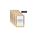 Özcanlar Çerçeve 5 Li Set A4(21X29.7) Diploma Çerçevesi Belge Çerçeveleri Sertifika Çerçevesi - Gold - 21 x 29,7