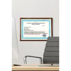 Özcanlar Çerçeve A4 Çerçeve Ucuz 21X30 Sertifika Evrak Diploma Belge Fotoğraf Çerçevesi Duvara Asılabilir Ofis - Ceviz - 15 x 21