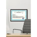 Özcanlar Çerçeve A4 Çerçeve Ucuz 21X30 Sertifika Evrak Diploma Belge Fotoğraf Çerçevesi Duvara Asılabilir Ofis - Siyah - 21 x 29,7