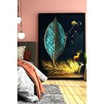 Özcanlar Çerçeve Çerçeveli Tablo Modern Sanatsal Çerçeveler Dekorasyon Ev Dekoru Tekli Çerçeve - Siyah - 50 x 60
