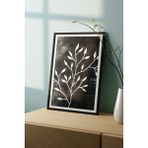 Özcanlar Çerçeve Çerçeveli Tablo Modern Sanatsal Dekorasyon Ev Dekoru Üçlü Çerçeve Abstract - Siyah - 30 x 40
