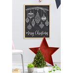 Ozcanlar Cerceve Çerçeveli Yeni yıl Yılbaşı Noel Ahşap Çerçeve Tekli Çerçeve ÖZC-338-30x30