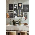 ÖZCANLAR ÇERÇEVE Çerçevesiz Cafe Mutfak Dekoratif Ahşap 11' Li Mdf Kitchen Ve Love Yazılı Tablo Seti ÖZC-MDF11D