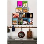 ÖZCANLAR ÇERÇEVE Çerçevesiz Çerçeve Görünümlü 11 Parça Mutfak Gastronomi Temalı Mdf Tablo Seti ÖZC-MDF11A