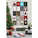 ÖZCANLAR ÇERÇEVE Çerçevesiz Çerçeve Görünümlü 20 Parça Yeniyıl Seti Yılbaşı Seti Mdf Tablo Seti Noel Set ÖZC-MDF20D