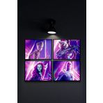 ÖZCANLAR ÇERÇEVE Çerçevesiz Çerçeve Görünümlü 4 Parça 30x40 Avangers Temalı Mdf Tablo Seti Yenilmezler Çoklu Baskı ÖZC-MDF4A