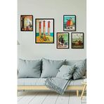Ozcanlar Cerceve Çerçevesiz Çerçeve Görünümlü 5 Parça Mdf Tablo Seti Çoklu Baskı Seti Mdf Baskı ÖZC-MDF-5A