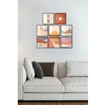 ÖZCANLAR ÇERÇEVE Çerçevesiz Çerçeve Görünümlü 8 Parça Minimal Mdf Tablo Seti Çoklu Mdf Baskı 20x20 ÖZC-MDF8E