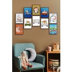 ÖZCANLAR ÇERÇEVE Çerçevesiz Çerçeve Görünümlü Bebek Odası Pano Sticker Bebek Mdf Tablo Seti Çocuklar ÖZC-MDF10G