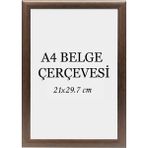 Özcanlar Çerçeve Diploma Çerçevesi Belge Çerçevesi Sertifika Fotoğraf Çerçevesi A4 Tekli Boş Çerçeve 21X29,7-21X30 - Kahverengi