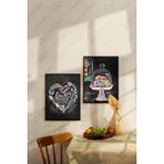 Özcanlar Çerçeve Mutfak Temalı Çerçevesiz Çerçeve Görünümlü 2 Parça Mdf Duvar Tablo Seti Mdf Tablo Set - 30 x 40 - Renkli