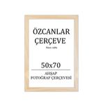 Özcanlar Çerçeve Tekli Ahşap Çerçeve Ahşap Resim Çerçevesi Doğal Ahşap Çerçeve Natürel Ham Ahşap - 50x70