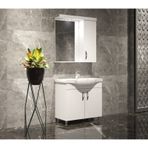 Özce Banyo Yıldız Banyo Dolabı 65 Cm Beyaz Mdf Beyaz