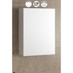 Özceden Çiğdem 55 cm Beyaz Mdf Aynalı Asma Banyo Üst Dolabı - Parlak Beyaz