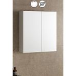 Özceden Çiğdem 65 cm Beyaz Mdf Aynalı Asma Banyo Üst Dolabı - Parlak Beyaz