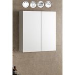 ÖZCEDEN Çiğdem 65 cm Beyaz MDF Aynalı Asma Banyo Üst Dolabı