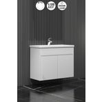 Özceden Çiğdem 65 cm Beyaz Mdf Seramik Lavabolu Asma Banyo Alt Dolabı