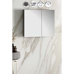 Özceden Çiğdem 80 cm Antrasit Gri Mat Mdf Aynalı Asma Banyo Üst Dolabı