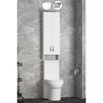 ÖZCEDEN Klozet Üstü 40 cm Beyaz MDF Banyo Boy Dolabı