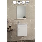 ÖZCEDEN Lale 42x24 cm Beyaz MDF Seramik Lavabolu Asma Banyo Dolabı Takımı
