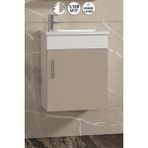 Özceden Lale 42X24 cm Beyaz-Selenit Mdf Seramik Lavabolu Asma Banyo Alt Dolabı