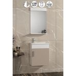 Özceden Lale 42X24 cm Beyaz-Selenit Mdf Seramik Lavabolu Asma Banyo Dolabı Takımı