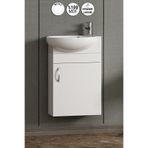 Özceden Lale 45 cm Beyaz Mdf Seramik Lavabolu Asma Alt Banyo Dolabı