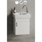 ÖZCEDEN Lale 50X25 cm Beyaz MDF Seramik Lavabolu Asma Banyo Alt Dolabı