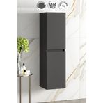 ÖZCEDEN Yıldız 35*130 Cm Antrasit Gri Mat Mdf Asma Banyo Boy Dolabı