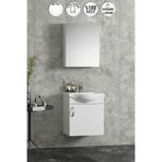ÖZCEDEN Yıldız 45 cm Beyaz MDF Seramik Lavabolu Asma Banyo Dolabı Takımı