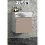 Özceden Yıldız 45 cm Beyaz-Selenit Mdf Seramik Lavabolu Asma Banyo Dolabı Takımı