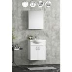 ÖZCEDEN Yıldız 50 cm Beyaz MDF Seramik Lavabolu Asma Banyo Dolabı Takımı