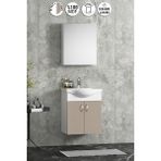Özceden Yıldız 50 cm Beyaz-Selenit Mdf Seramik Lavabolu Asma Banyo Dolabı Takımı
