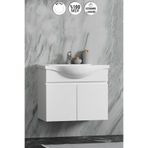 ÖZCEDEN Yıldız 55 cm Beyaz MDF Seramik Lavabolu Asma Banyo Alt Dolabı