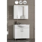 ÖZCEDEN Yıldız 75 cm Beyaz MDF Seramik Lavabolu Ayaklı Banyo Dolabı Takımı