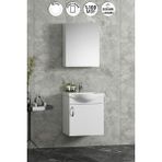 Özceden Yıldız Asma 45 cm Beyaz Mdf Seramik Lavabolu Asma Banyo Dolabı Takımı