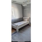 Özçelik Lambiri Deın Beyaz Mdf Tek Kişilik Karyola