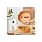 Özçelikhome Özçelik Home 50 Adet Airfryer Pişirme Kağıdı Hava Fritözü Yağsız Tefal Kumtel Kağıt