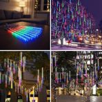 Ozcmax 10'lu 45 cm Uzunluğunda Plastik Meteor 2m Kablo LED USB Rgb Ağaç Işığı – Renk Değiştiren Asmalı Dekoratif Bahçe ve Dışş Mekan Aydınlatması
