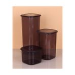 Ozcmax 3lü Saklama Kabı - 1750-1200-550ML Koyu Şeffaf