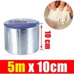 Ozcmax Alüminyum Izolasyon Tamir Çatlak Bandı 10 Santim 5 Metre Çamur Bant (5m * 10CM)