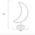 Ozcmax Dekoratif Pilli Ay Tasarımlı 3D Neon LED Masa Vee Gece Lambası