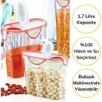 Ozcmax Kilitli Kapaklı Contalı Hava,su Sıvı Geçirmez 1,7 Litre Erzaak Saklama KABI-SA585