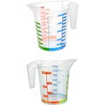 Ozcmax Ölçüü Kabı Dereceli Renkli 1000 ml + 300 ml Set
