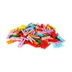 Ozcmax Renkli Mini Ahşap Mandal (100 Adet)