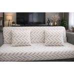 Özdağ Home Concept Welsoft Koltuk Örtüsü 175X210 cm Kaymaz Tabanlı + 2’li Welsoft Kırlent 43X43 cm | Yumuşak Dokulu Şık Set - 175 x 210 cm - Krem