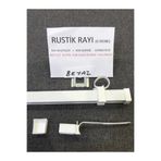 özdeğer home 105cm rustik perde rayı dekoratif perde korniş alüminyum perde kornişi perde askısı ray